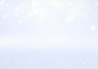 Naklejka premium 青いキラキラの背景