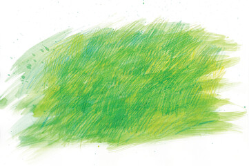 Green and Yellow Watercolour Colour Pencil Texture