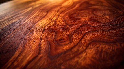 Closeup of mahogany woo grain showcasing eep warm tones an natural elegance