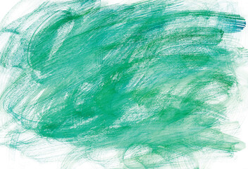 abstract turquoise green blue scribble dry brush hand-drawn background