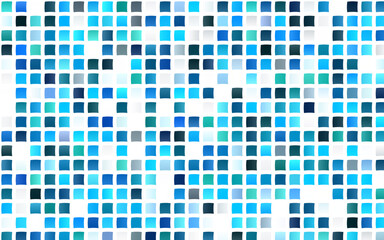 Light BLUE vector template with crystals, rectangles.