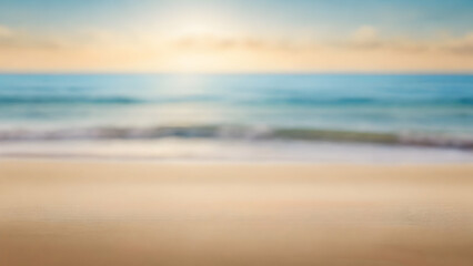Fototapeta na wymiar Blurred of seascape beach background.