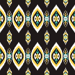 asian ikat seamless pattern traditional design illustration for background carpet clothing and home decoration 