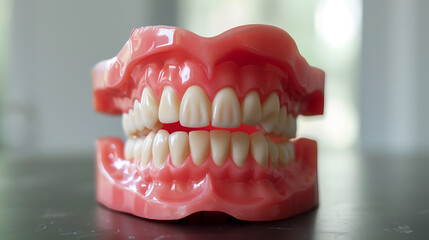 Obraz premium Teeth model in dentist office. Dentistry and orthodontics concept.