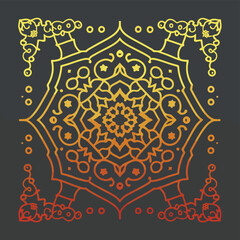 A design for a Ramadan lantern decorated with an Islamic ornament and illuminated dazzlingly from the inside
