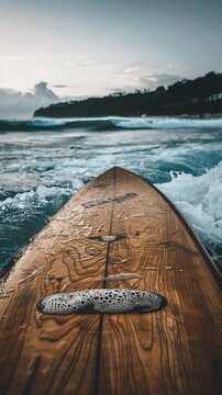 Wooen surfboar the synergy of woo grain an wave riing