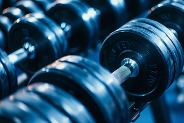 Dumbbells and Gym Equipment Signify Workout Time