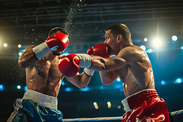 Professional Boxing Match in Action