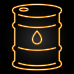 oil neon sign, modern glowing banner design, colorful modern design trend on black background. Vector illustration.