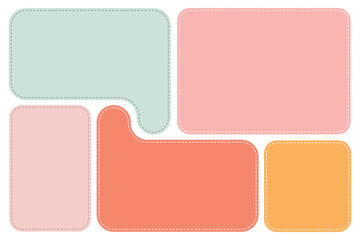 Set of backgrounds in bentobox style. Speech bubbles.