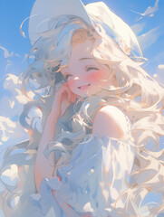 woman, beauty, hair, fashion, face, fairy, winter, lady, model, people, makeup, fantasy, snow, blond, art, glamour, blue, person, hairstyle, queen, christmas, skin, one, head, cosmetics