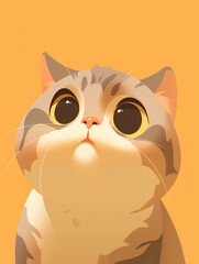 cat, animal, cartoon, vector, illustration, kitten, cute, pet, mammal, kitty, art, drawing, domestic, feline, fun, face, head, funny, nature, wolf, dog, character, fur, design