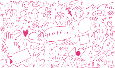 手書きのベクターアートのセットのイラスト