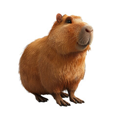 A CAPYBARA isolated on transparent background, png
