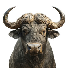 A CAPE BUFFALO isolated on transparent background, png