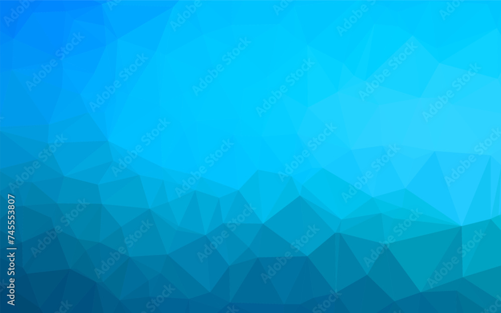 Poster light blue vector shining triangular pattern.