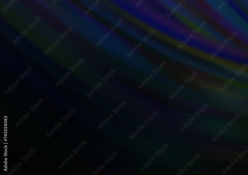 Poster Dark BLUE vector pattern with lamp shapes.