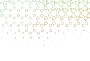Light green, yellow vector cover with spots.