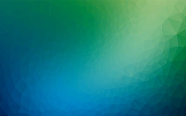 Dark Blue, Green vector polygonal pattern.