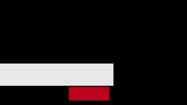 Simple, clean and Modern Lower third with a line and banner vanishing transparent background with alpha channel. easy to use