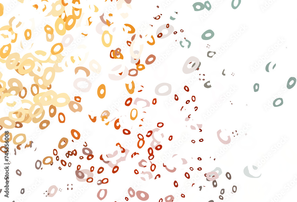 Poster light orange vector layout with circle shapes.