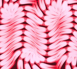 Manchas rosa sobre fondo rojo