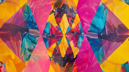 Abstract patterns merging in a kaleidoscope of colors mesmerizing and bold