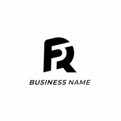design logo creative letter F and letter R