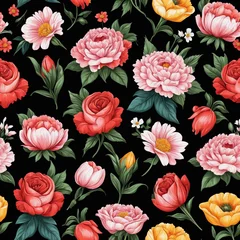 Abwaschbare Fototapete floral pattern.generative AI © imak