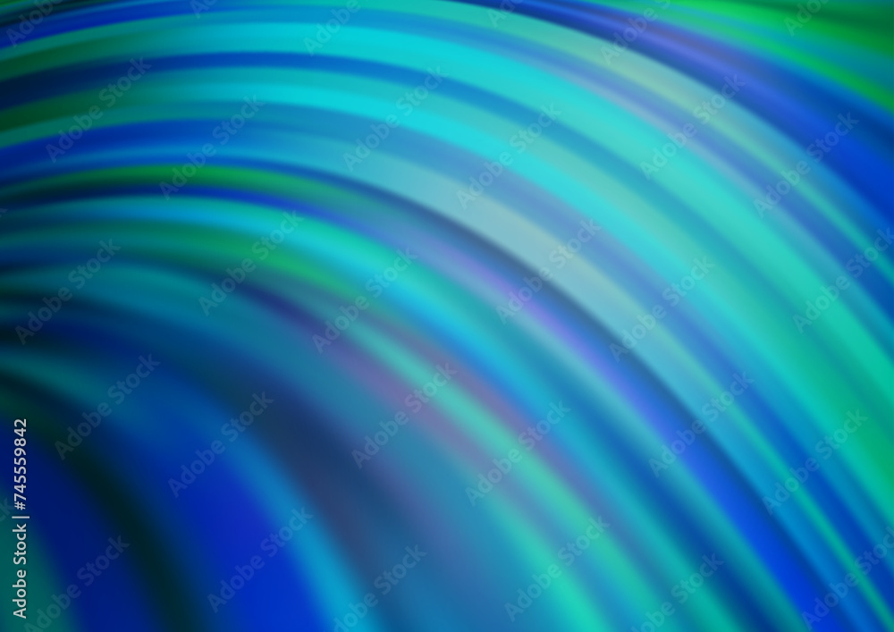 Poster light blue vector template with abstract lines.