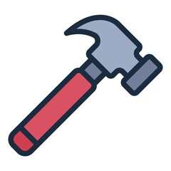 Hammer repair tool icon