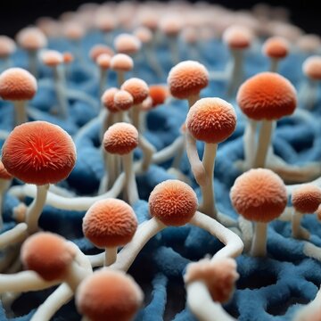 tiny spreading mushroom illustration