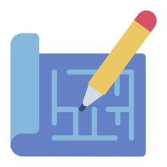 Blueprint house plan icon