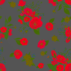 seamless background with poppies