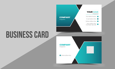 Fototapeta premium Modern Sleek Professional Business Card Design Template with QR code. Customizable Elegant and Stylish for Corporate Branding.