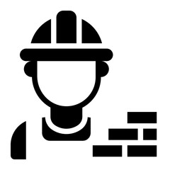 Builder worker icon