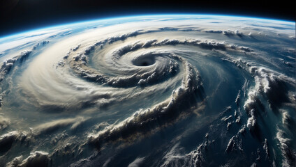 Fototapeta na wymiar Hurricane Florence over Atlantics Satellite