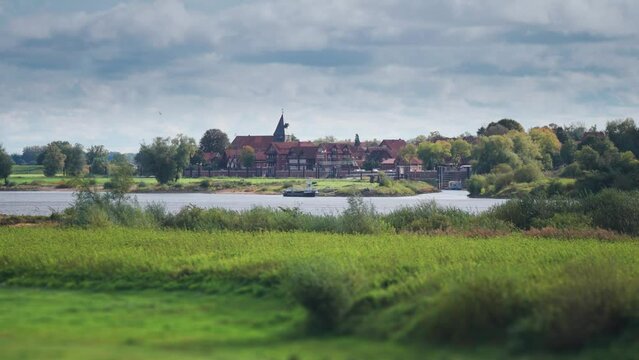 Hitzacker town in rural Germany on the picturesque banks of the river Elbe.