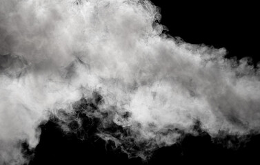 Smoke isolated on black background