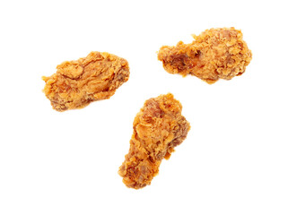 Chicken nuggets isolated white background