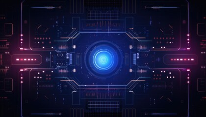 Fototapeta premium Abstract technology background. Futuristic interface