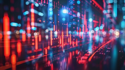 Obraz premium Capture the evolving landscape of finance and investment, where cryptocurrency challenges traditional banking models