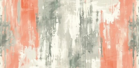 Abstract Painting in Orange and Grey