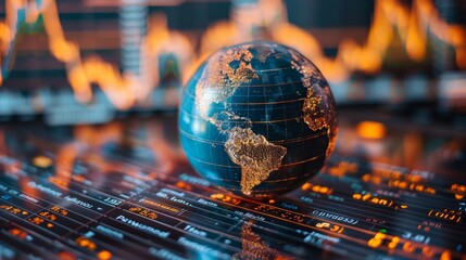 Illustrate the impact of global economic trends on personal finance and retirement strategies - obrazy, fototapety, plakaty