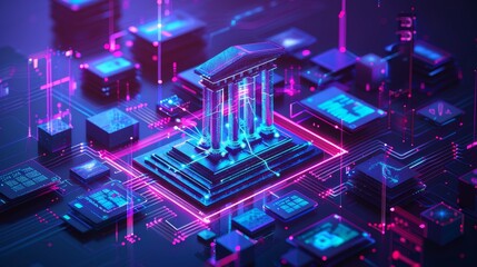 Showcase the innovation in banking technology, where digital services transform customer experiences