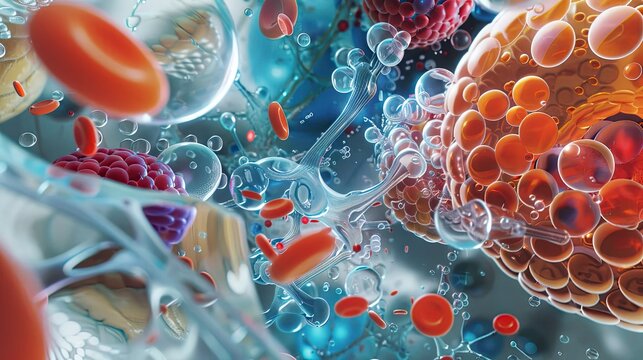 A close-up of nanotechnology materials, depicting their application in medicine, electronics, and sustainable energy