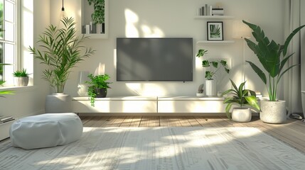 Inviting Living Room Filled With Furniture and Plants