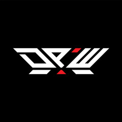 DPW letter logo vector design, DPW simple and modern logo. DPW luxurious alphabet design  