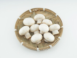 mushrooms in a basket