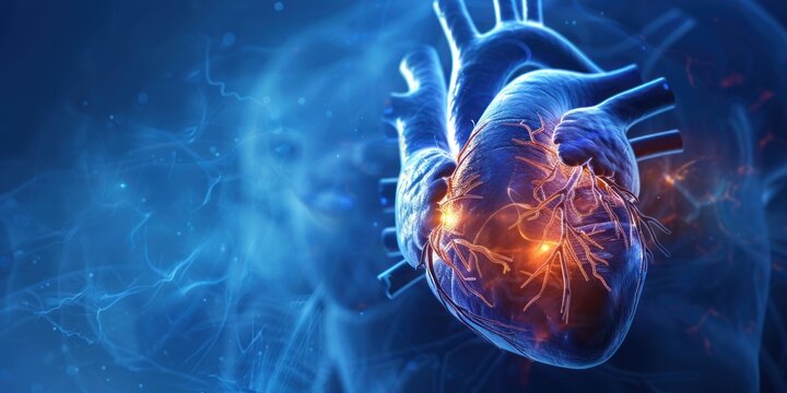 heart blood cells background technology 